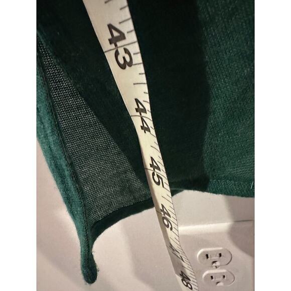 New York & Company Green Long lightweight workwear open front cardigan Size S/M - Picture 6 of 9